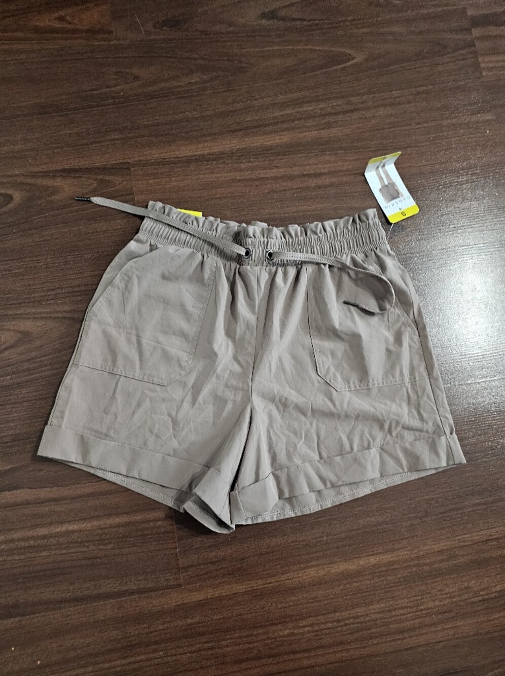 Men's Elastic Waist Casual Shorts - Taupe